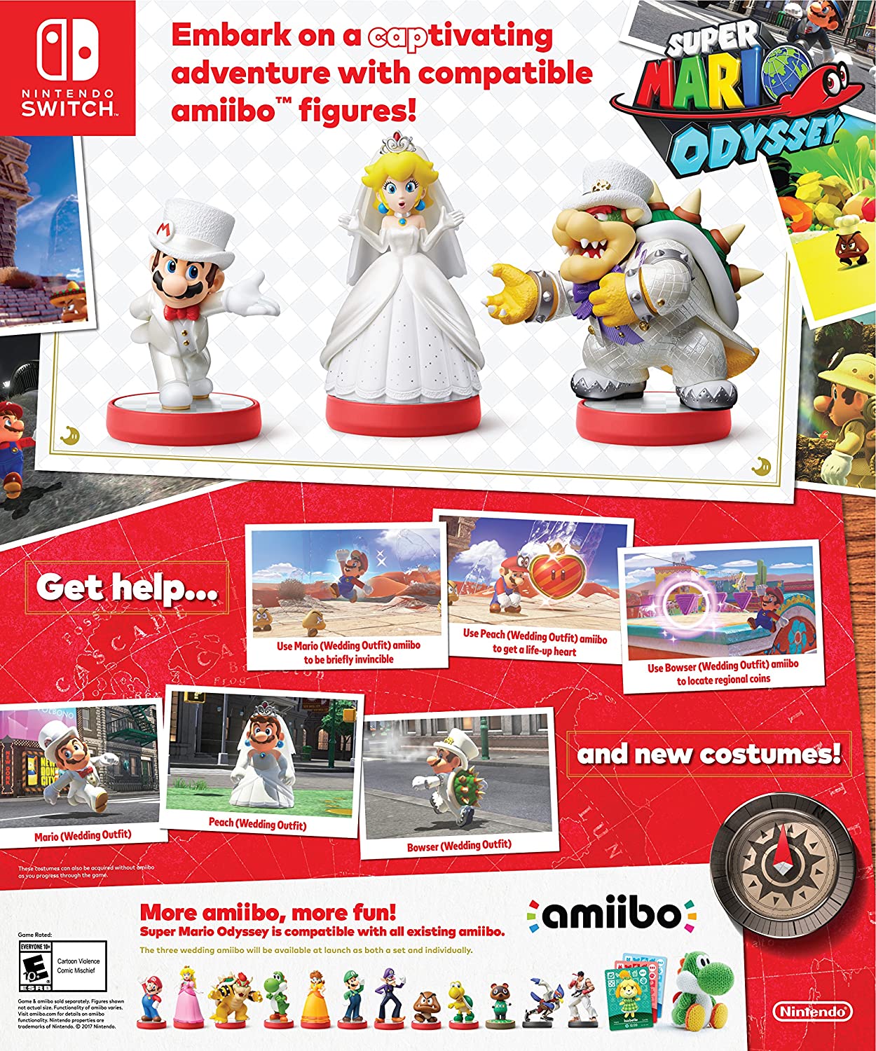 Mario Odyssey ของแท้ JP - Amiibo Nintendo [โมเดลมาริโอ้]