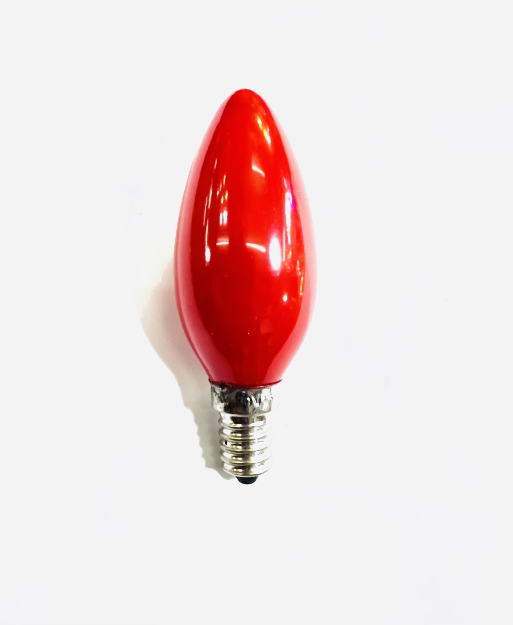 หลอดไส้จำปา สีแดงทึบ 15w E14 220 -230V