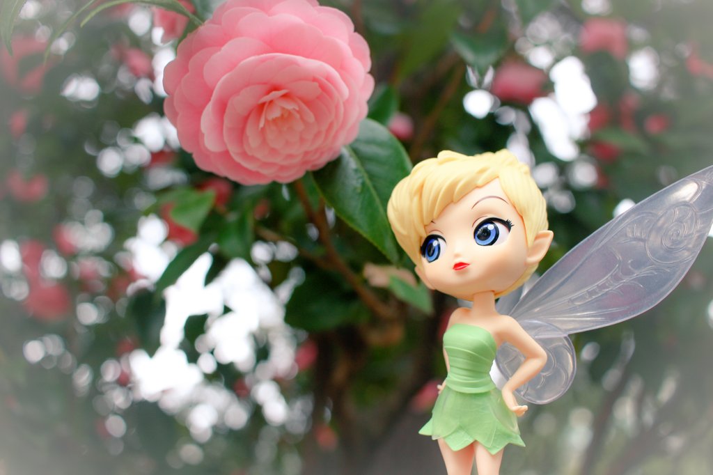 Tinker Bell Leaf Drees - Pastel Color ของแท้ JP - Q Posket Banpresto [โมเดล Disney]