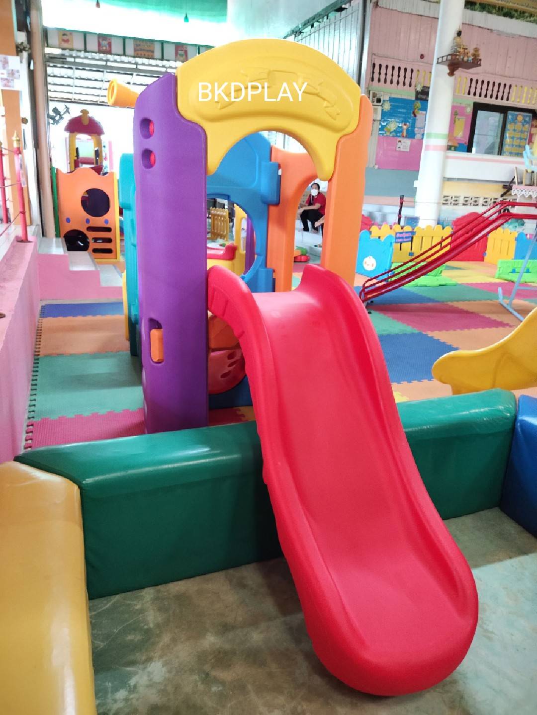 ปราสาทเจ้าหญิงเจ้าชาย ผจญภัยกระดานลื่น ,สไลเดอร์เด็ก กระดานลื่น2ทาง ,พร้อมท่อลอด, ของเล่น,เครื่องเล่นสนามกลางแจ้ง เครื่องเล่นสนามในร่ม