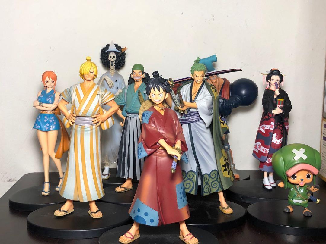 Straw Hat Pirates Wano Set ของแท้ JP แมวทอง - Grandline Men / Lady Banpresto [โมเดลวันพีช] (9 ตัว)