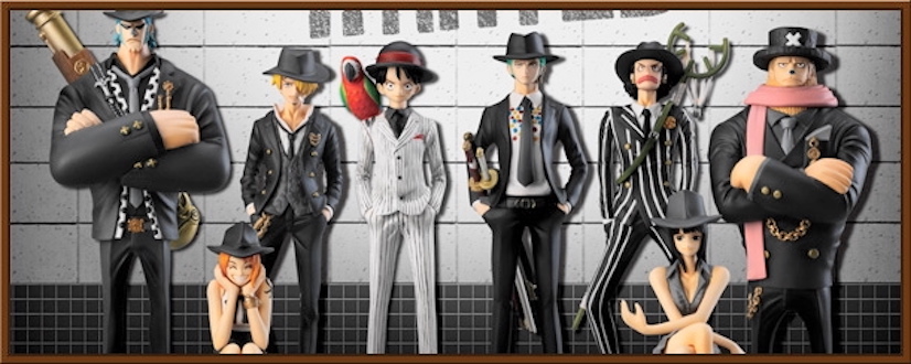 Straw Hat Pirates Suit Dress Style Set ของแท้ JP แมวทอง - Super Styling Bandai [โมเดลวันพีช] (8 ตัว)