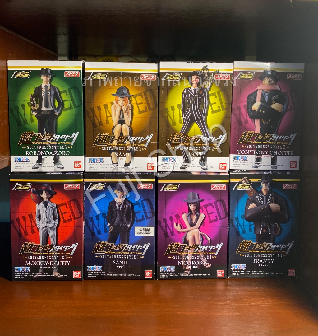 Straw Hat Pirates Suit Dress Style Set ของแท้ JP แมวทอง - Super Styling Bandai [โมเดลวันพีช] (8 ตัว)
