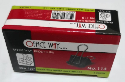 คลิปดำ [OFFICE WAY] #113 (12ตัว/กล่อง)