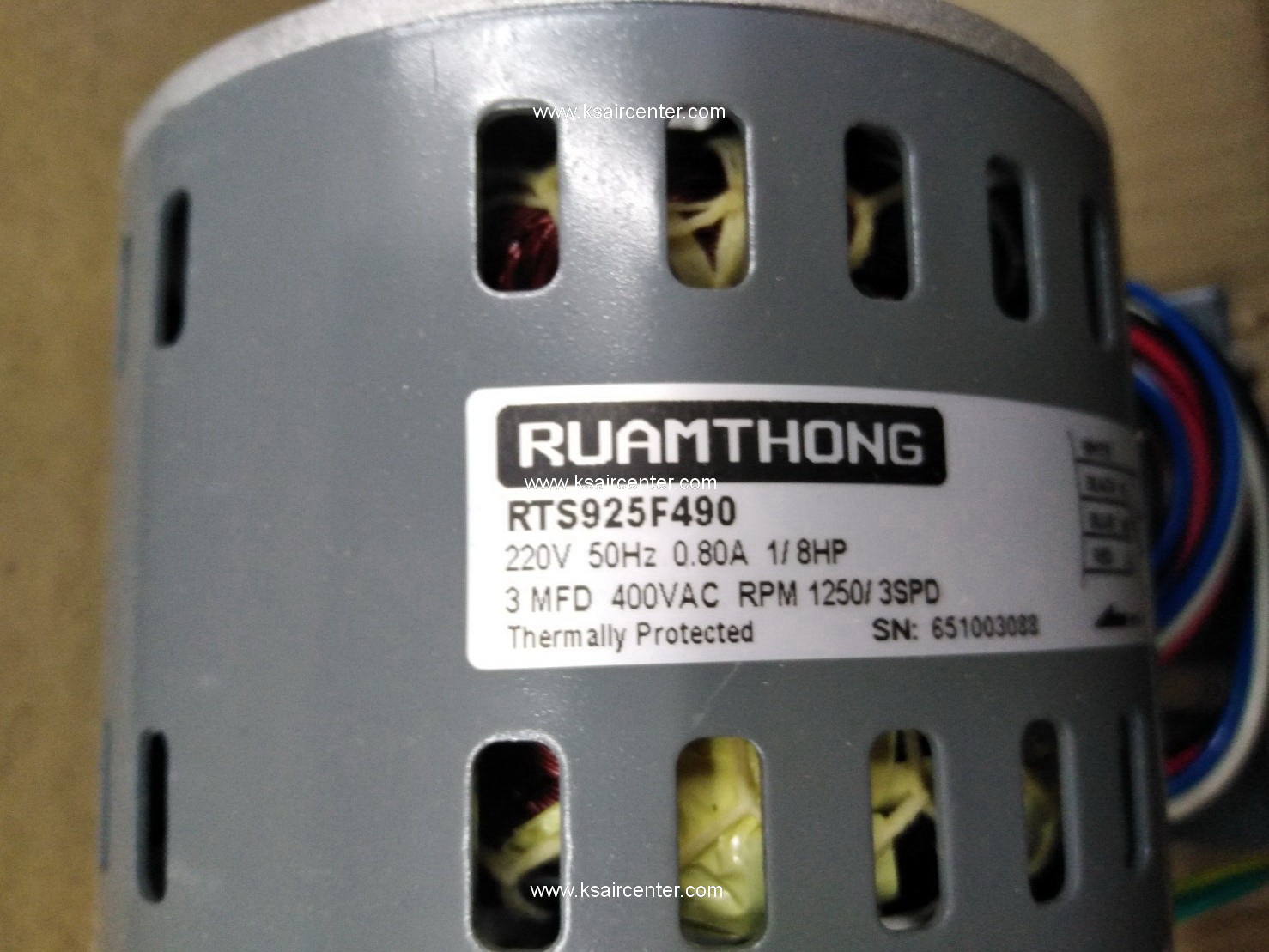 มอเตอร์ แฟนคอยล์ RUAMTHONG ขนาด 1/8 HP