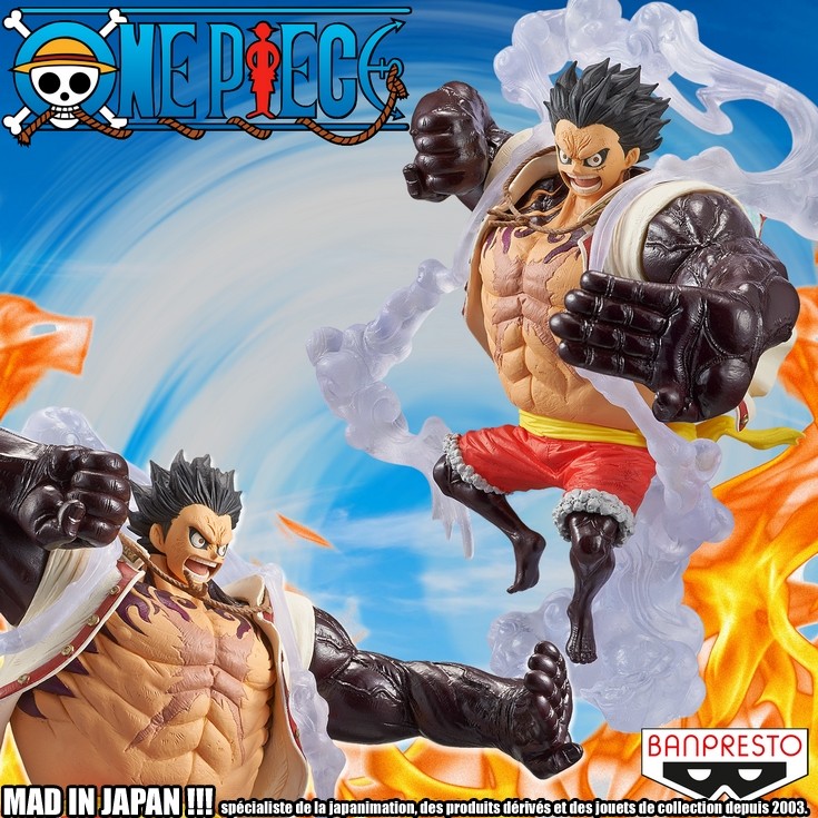 Luffy Gear 4 ของแท้ JP แมวทอง - King of Artist Banpresto [โมเดลวันพีช]