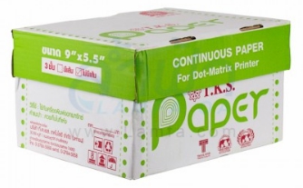 กระดาษต่อเนื่อง [TKS] 9"*5.5" 3ชั้น ไม่มีเส้น