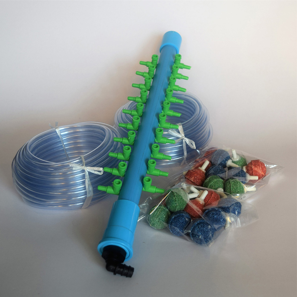 ท่อพักลม ท่อแยกลม เข้า1(3หุน) ออก20 แถมสายยาง20เมตรและหัวทรายจิ๋ว20หัว พร้อมใช้งาน