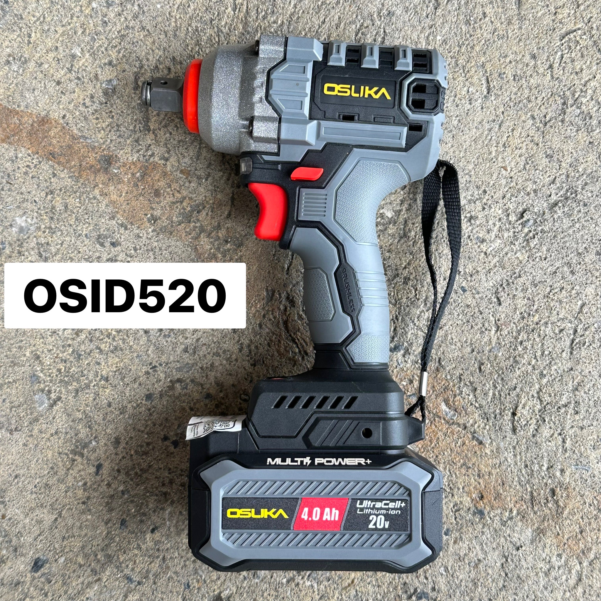 บล๊อกกระแทกไร้สาย 1/2 OSUKA OSID520 420Nm. (แบต20V 4.0Ah 2 ก้อน)