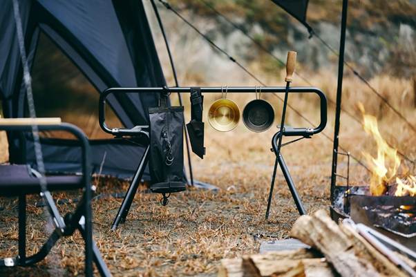 A camping equipment on a stand

AI-generated content may be incorrect.