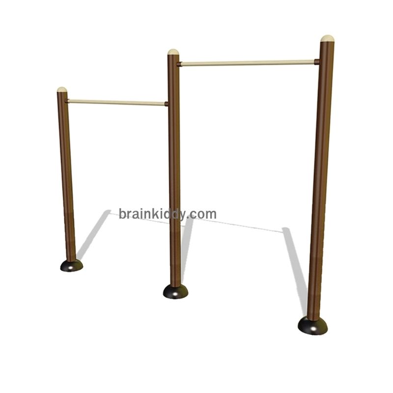 เครื่องออกกำลังกาย กลางแจ้ง ชุดบาร์โหน 2 ระดับ ลานกีฬา อเนกประสงค์ สนามกีฬา ขนาด 10x200x230 ซม.