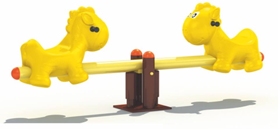 ไม้กระดกสปริงม้าโพนี่ 2ที่นั่ง เครื่องเล่นสนามเหล็ก คานกระดก เครื่องเล่นสนาม สินค้าพร้อมส่งในไทย