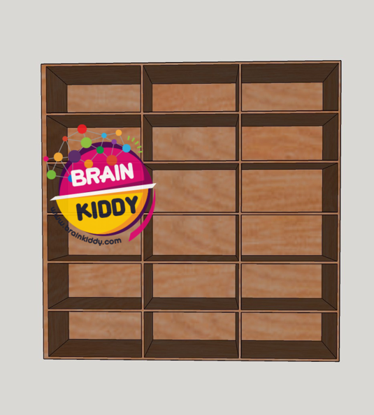 ตู้เก็บเอกสาร 18 ช่อง ,เฟอร์นิเจอร์เด็กสั่งทำตามสีและขนาดได้ ,ชั้นวางของไม้,ตู้ไม้, ชั้นวางของเด็ก, โรงเรียนอนุบาล, เนอร์สเซอรี่ ขนาด 39 x 119 x 119 ซม.