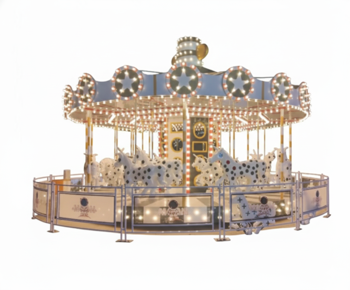 ม้าหมุนสวนสนุก ม้าโยก ทำจากไฟเบอร์กลาส เหล็ก เครื่องเล่นสนามกลางแจ้ง ในร่ม ในห้าง งานวัด ทำจากไฟเบอร์กลาส เหล็ก สอบถามราคาทางไลน์