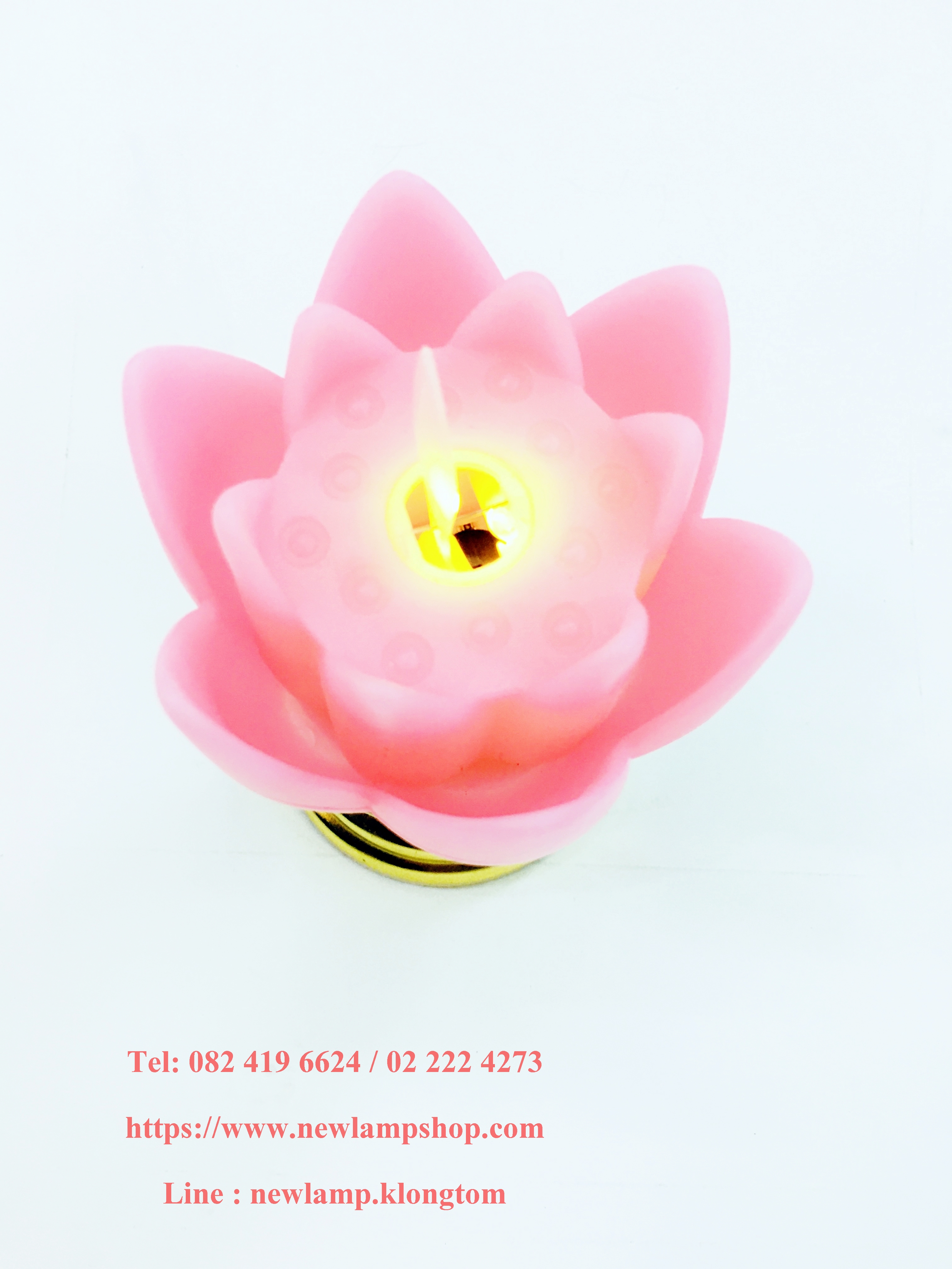 เชิงเทียน LED รูปดอกบัว LED ใส่ถ่าน 3A