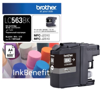 ตลับหมึกอิ้งค์เจ็ท [Brother] LC-563BK สีดำ