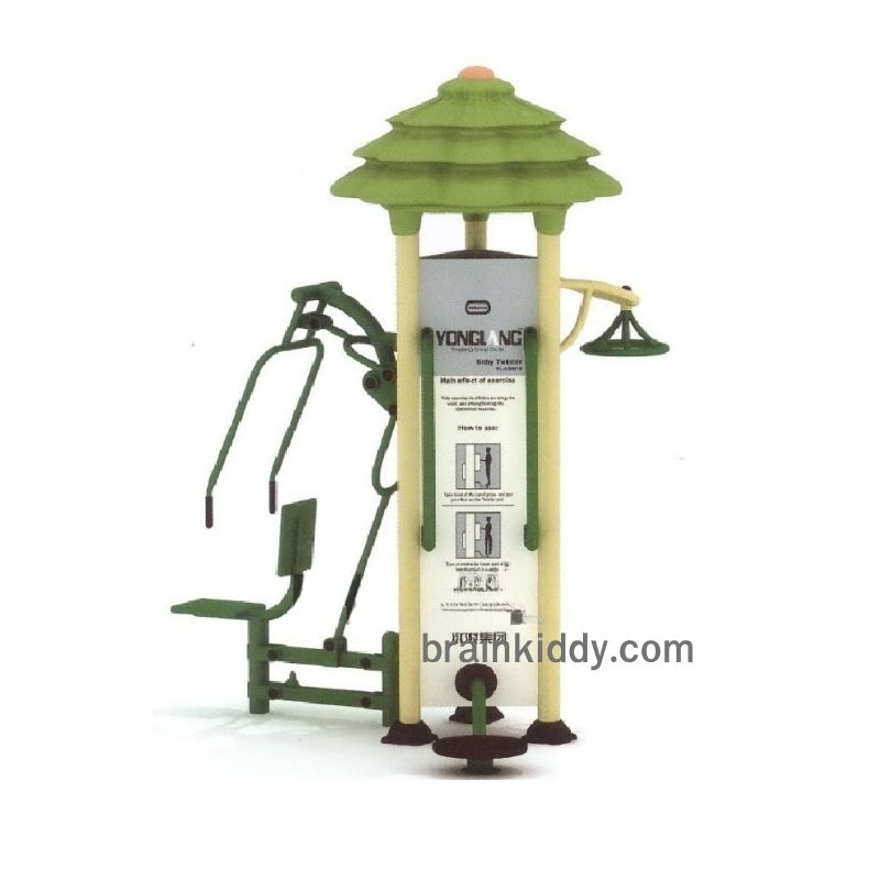 เครื่องออกกำลังกาย กลางแจ้ง ชุดสถานี บริหาร B ลานกีฬา อเนกประสงค์ สนามกีฬา ขนาด : 190 x 190 x 280 ซม.