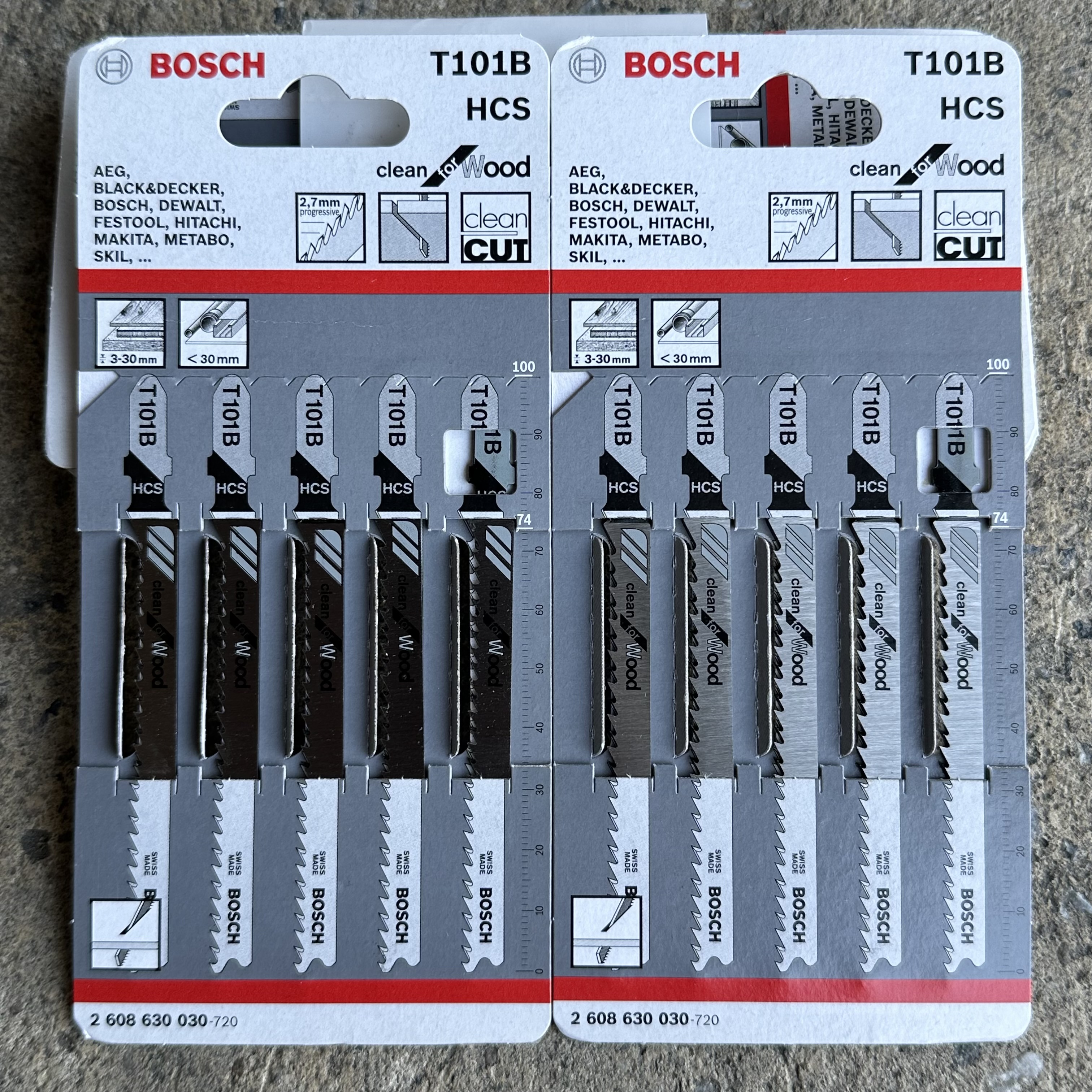 ใบจิ๊กซอว์ BOSCH T101B ไม้/ละเอียด (แพ็คละ 5ใบ)