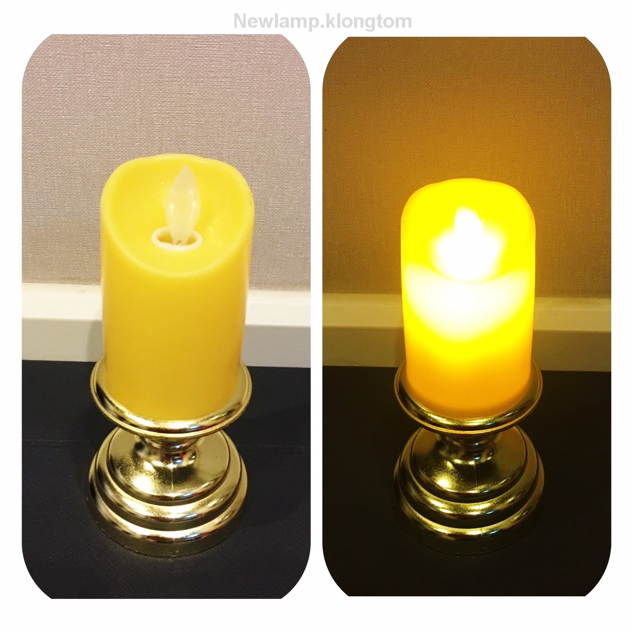 เชิงเทียนใส่ถ่าน สูง 6" เส้นผ่าศูนย์กลาง 2“ มีสีแดง เหลือง ขาว