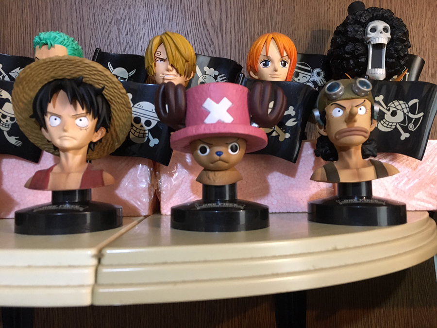 Straw Hat Pirates Set ของแท้ JP แมวทอง - Greatdeep Collection Bandai [โมเดลวันพีช] (9 ตัว)