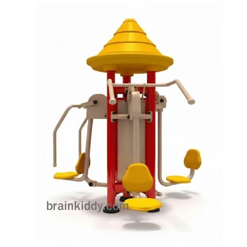 เครื่องออกกำลังกาย กลางแจ้ง ชุดผลักดึง บริหารกล้ามเนื้อ แขน ขาเหยียด ลานกีฬา อเนกประสงค์ สนามกีฬา ขนาด 200x180x250 เซนติเมตร