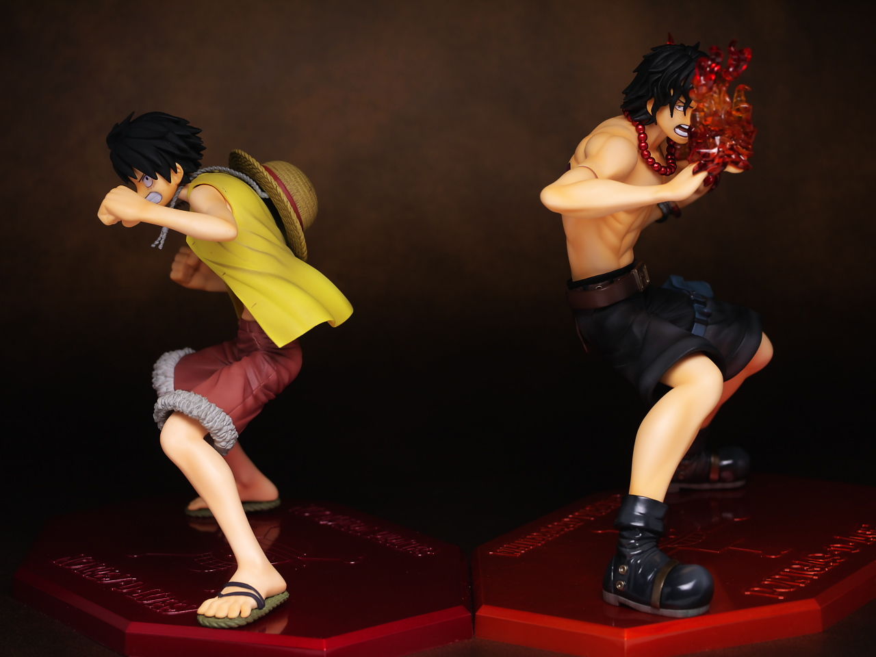 Brother Set ของแท้ JP แมวทอง - POP Deluxe Megahouse [โมเดลวันพีช] (2 ตัว)