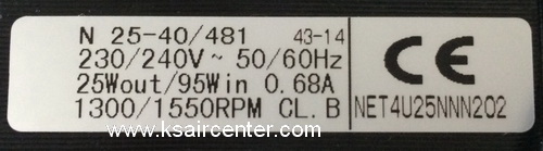 มอเตอร์ ตู้แช่ ELCO ขนาด 25 W (รหัสสินค้า 066004)