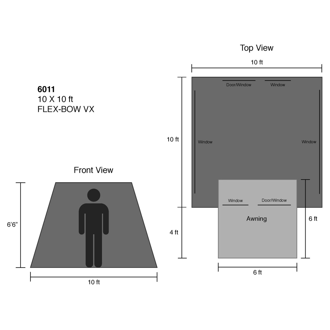Kodiak 10 x 10 ft. Flex-Bow VX Tent