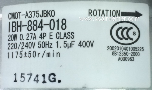 มอเตอร์ แฟนคอยล์ วอลไทป์ ทั่วไป แบบเหล็ก