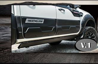 9Den&K Style ชุดกาบข้างประตู4Drs.ลาย(V.1)6ชิ้น VS Ford Ranger(minor change)MC2'18-On ใส่กับรุ่นWILDTRAK / XLX/XLS / XLT / XL / XL+ / Limited2.0 / CAB / 4ประตูเท่านั้น