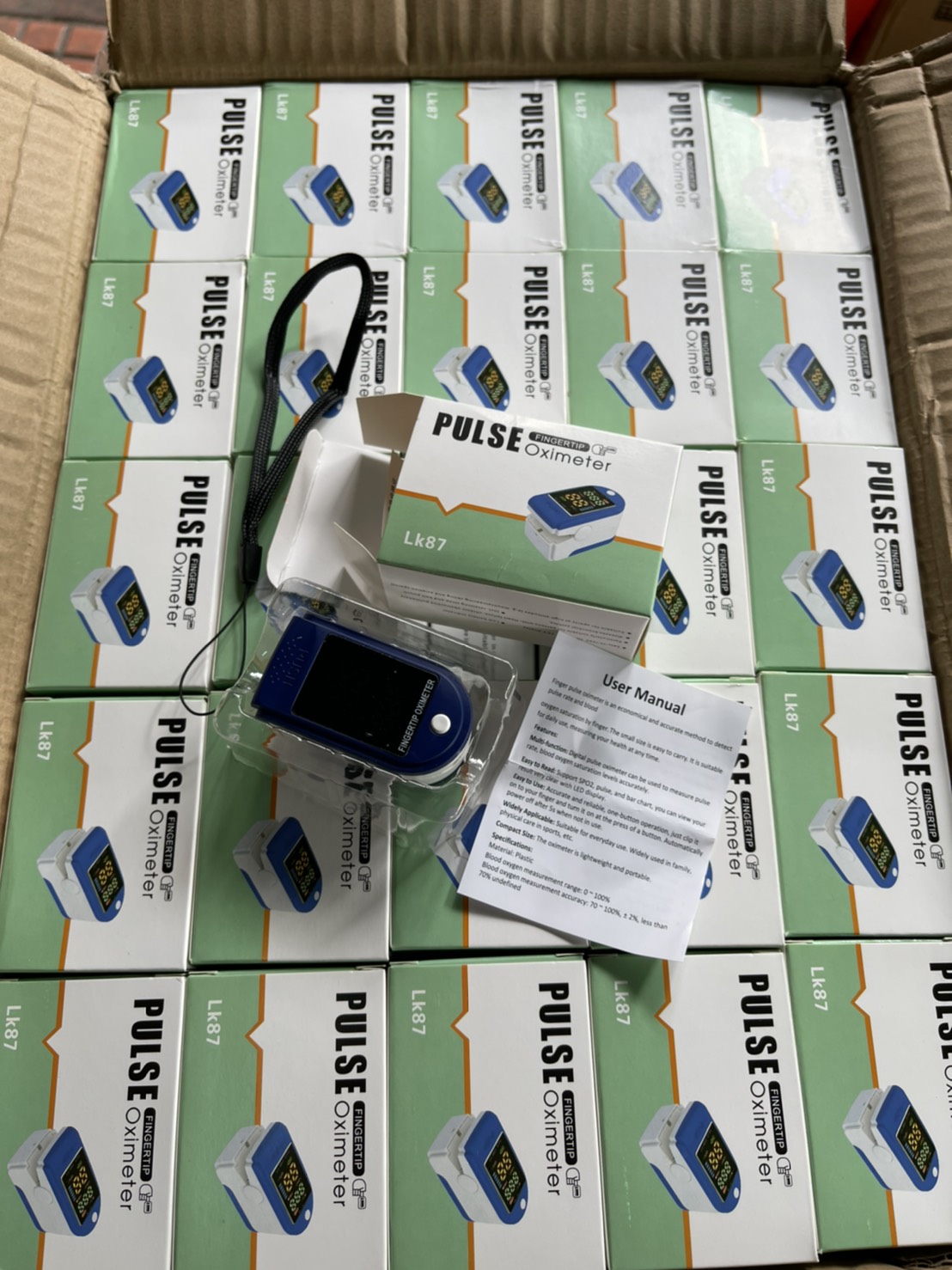 เครื่องวัดออกซิเจน PULSE พร้อมถ่าน3A Panasonic