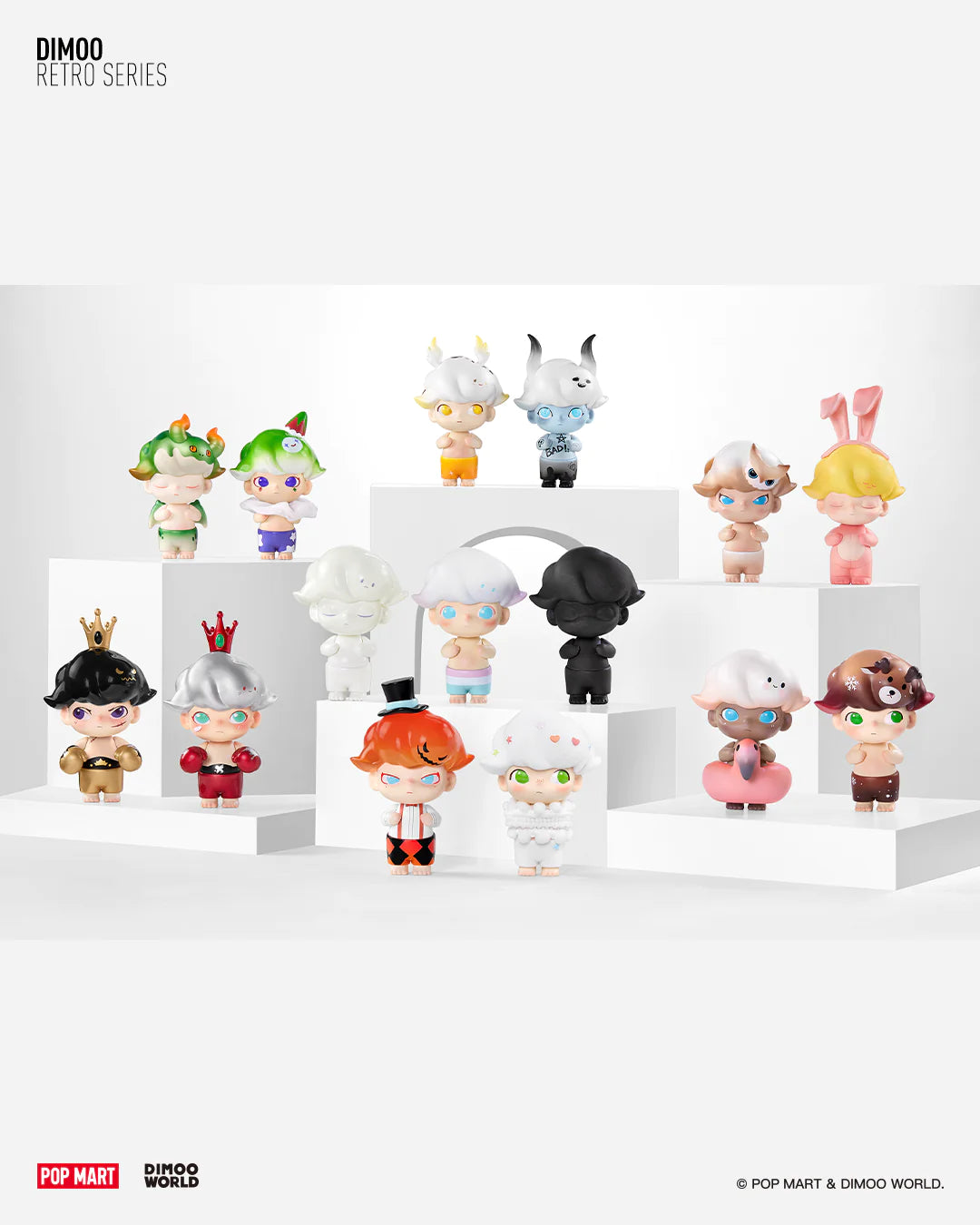 Dimoo Retro Series - 100% - ของแท้ - Pop Mart [โมเดลดิมู่] (สินค้าพร้อมส่ง)