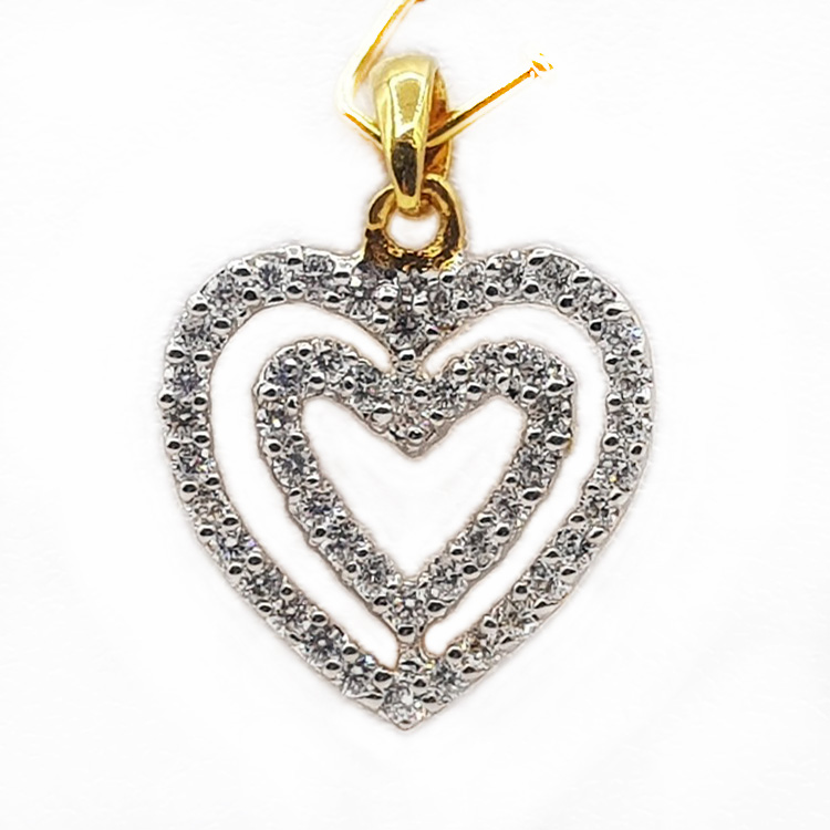 จี้เพชร Dual Hearts