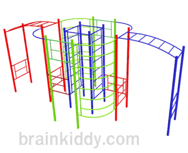 ชุดปีนป่ายรวม, เครื่องเล่นสนามกลางแจ้ง , เครื่องเล่นสนามแบบเหล็ก,ชิงช้า,สไลเดอร์,โยกเยกเหล็ก, ม้าหมุน, OutdoorPlayground, ราคาโรงงาน สินค้าสั่งทำ 10-20 วัน ขนาด 190x510x185 ซม.