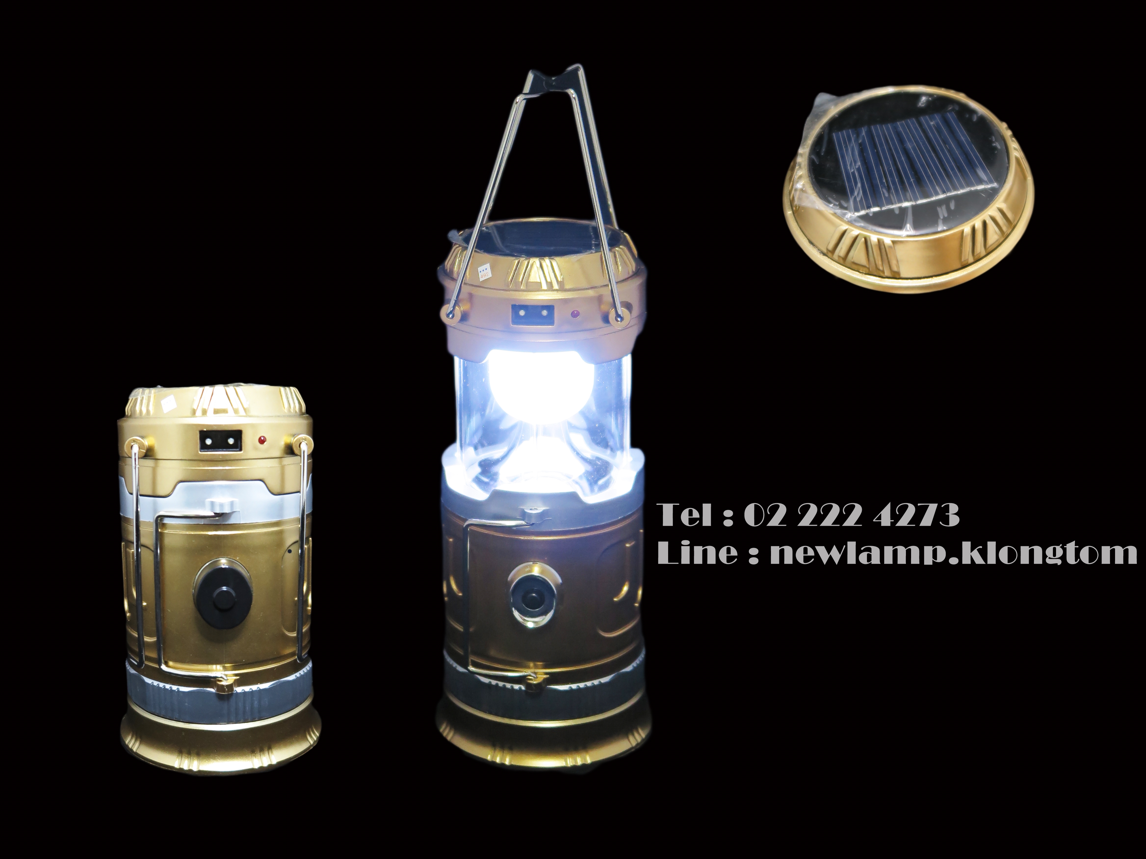 Solar zoom camping lamp ตะเกียงแอลอีดี