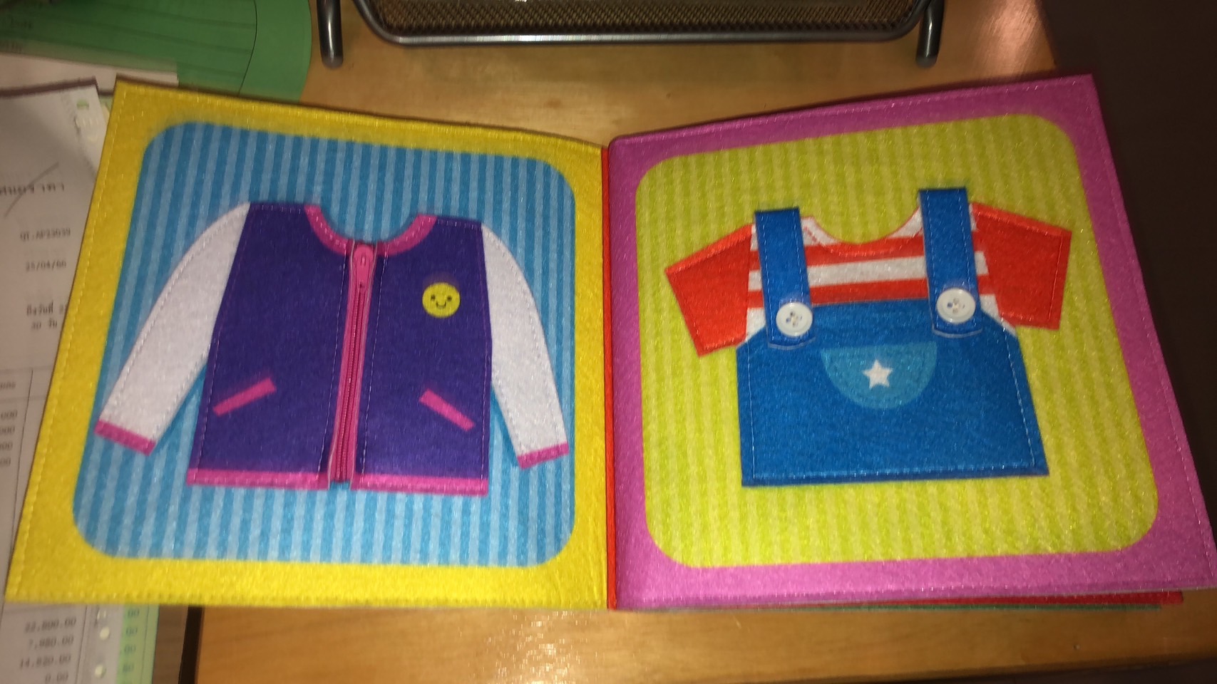 หนังสือผ้าฝึกแต่งตัว 6 แบบ ฝึกการแต่งกาย ของเล่นเสริมพัฒนาการ ,ของเล่นเสริมทักษะ,ของเล่นเด็ก, สื่อการสอนอนุบาล