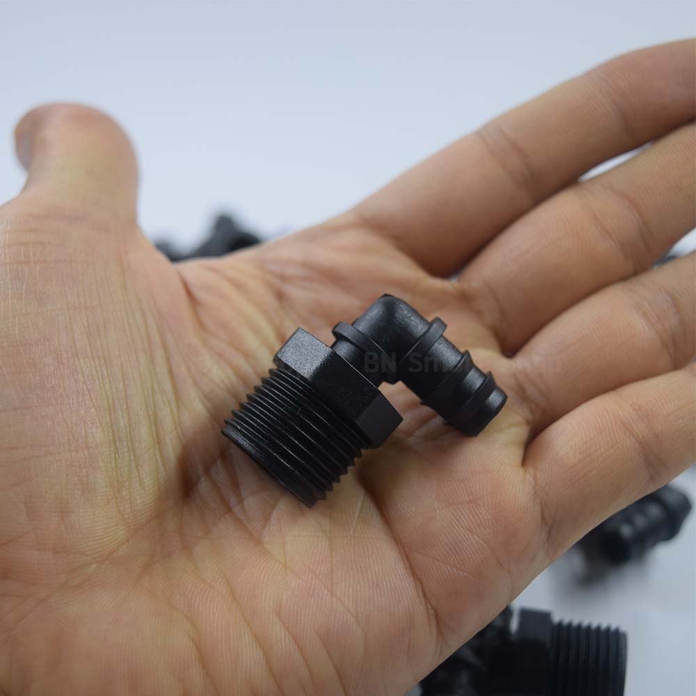 ข้อต่องอแปลง เกลียวนอก 1/2" x 12 mm และ ข้อต่อตรง 4หุน เกลียวใน 5 ชุด ใช้งานบ่อปลากุ้ง งานสวน งานเกษตร