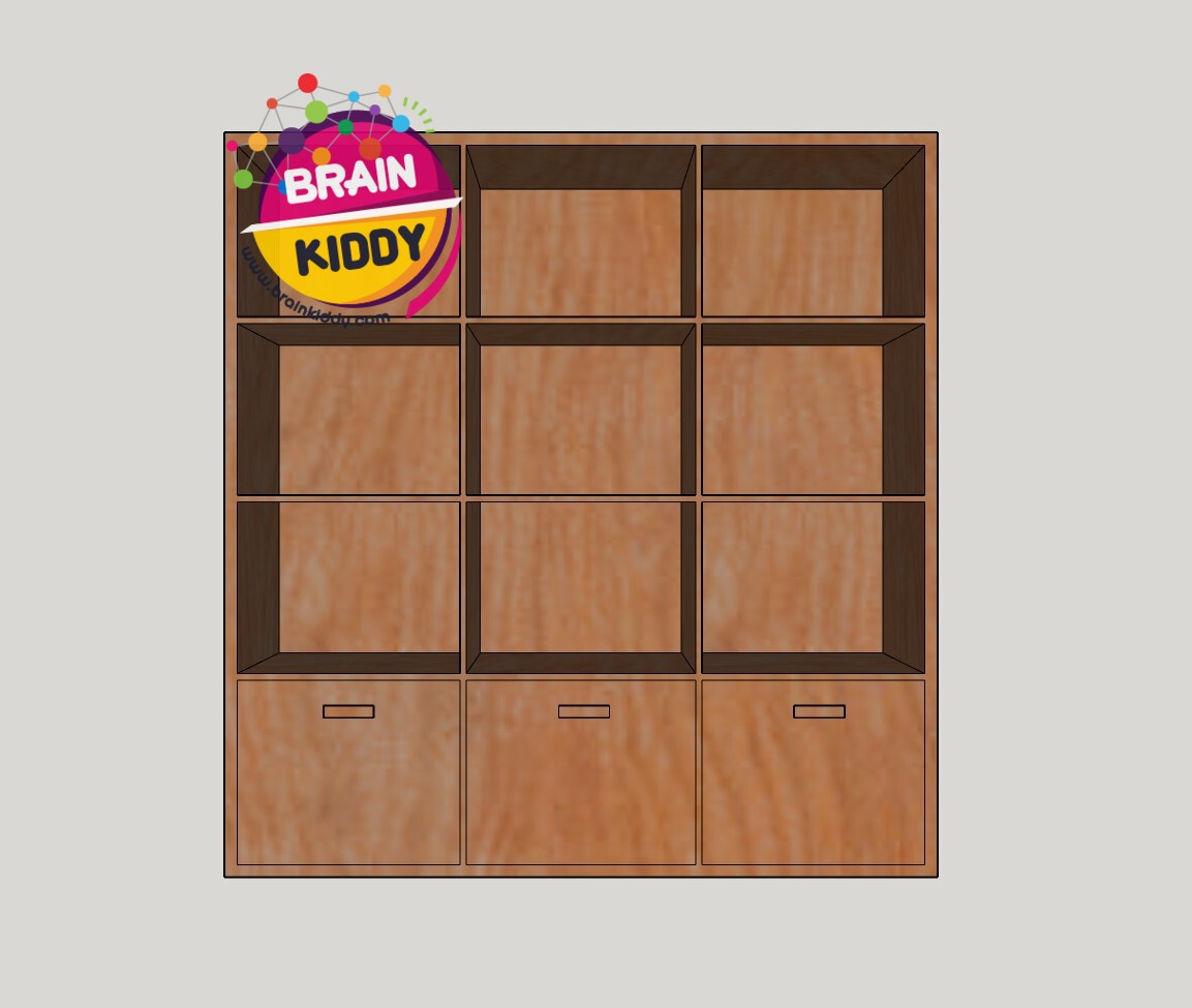 ชั้นเก็บกระเป๋าและที่นอน 9 ช่อง, เฟอร์นิเจอร์เด็กสั่งทำตามสีและขนาดได้ , เฟอร์นิเจอร์ไม้ , เฟอร์นิเจอร์เด็ก ขนาดไม่น้อยกว่า 39 x 112 x 117 ซม.