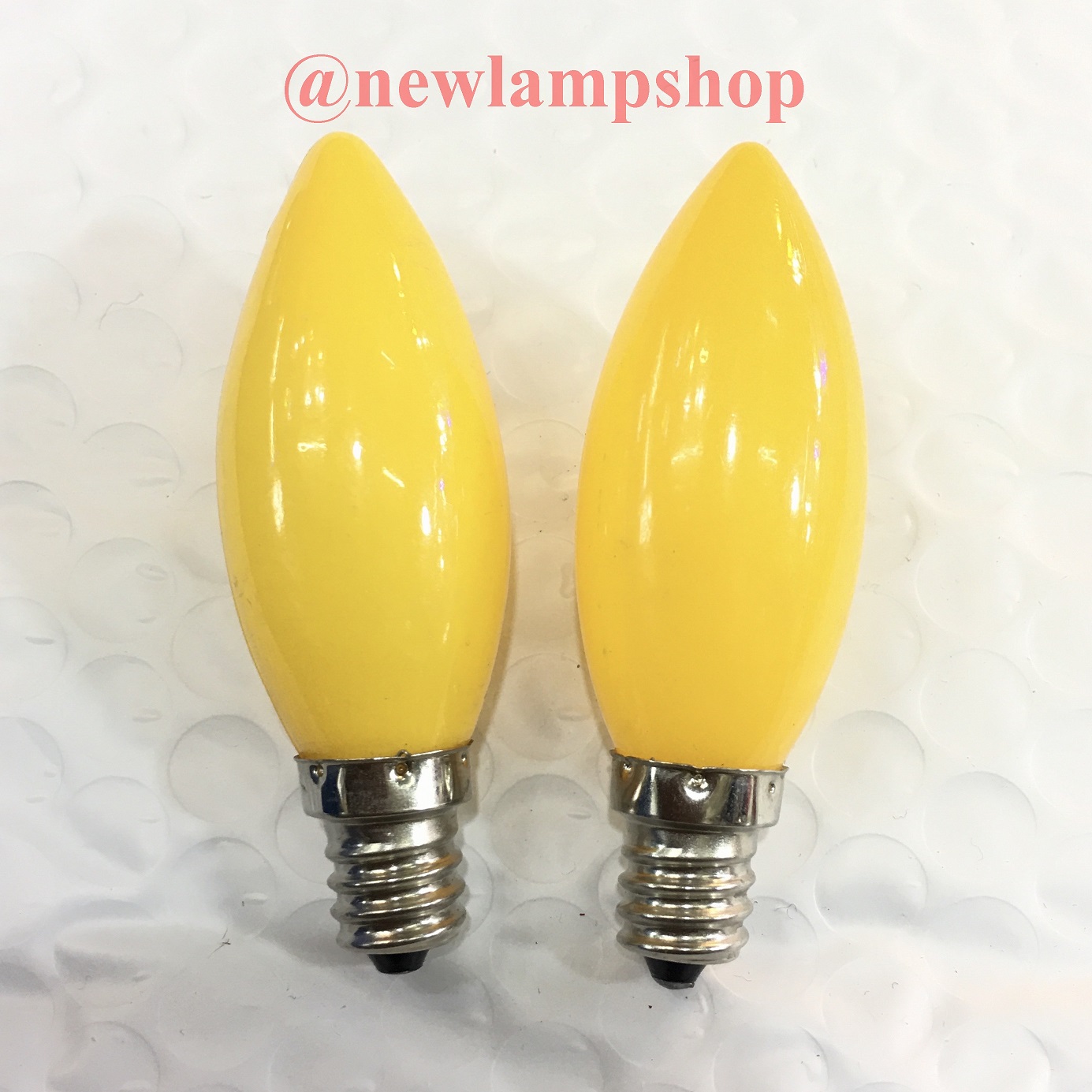 จำปาLED สีเหลืองทึบ E12 คู่ละ 30 บาท
