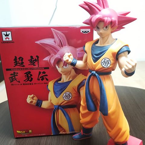 Goku Super Saiyan God ของแท้ JP แมวทอง - Choukoku Buyuuden Banpresto [โมเดลดราก้อนบอล]