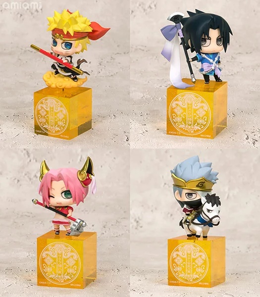 Naruto Team 7 Set ของแท้ JP - Petit Chara Land Megahouse [โมเดลนารูโตะ] (4 ตัว)