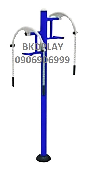 เครื่องออกกำลังกาย กลางแจ้ง ชุดอุปกรณ์ บริหารแขน หัวไหล่ แบบยืน ดึงสลับ 2 ด้าน ลานกีฬา อเนกประสงค์ สนามกีฬา ขนาด 60 x 80 x 290 ซม.