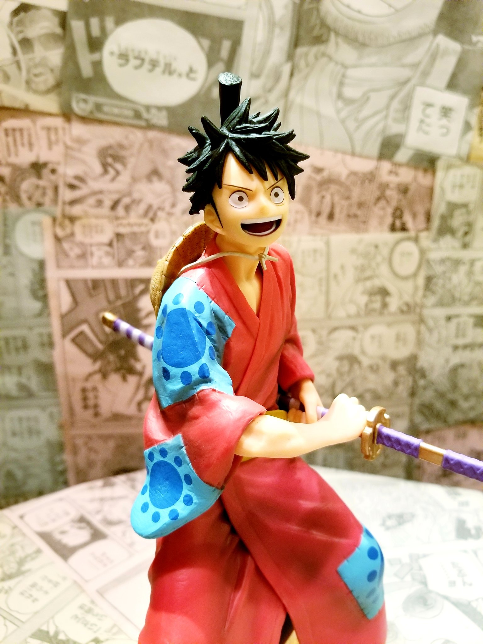 Luffy Wano ของแท้ JP แมวทอง - Ichiban Kuji Banpresto [โมเดลวันพีช]