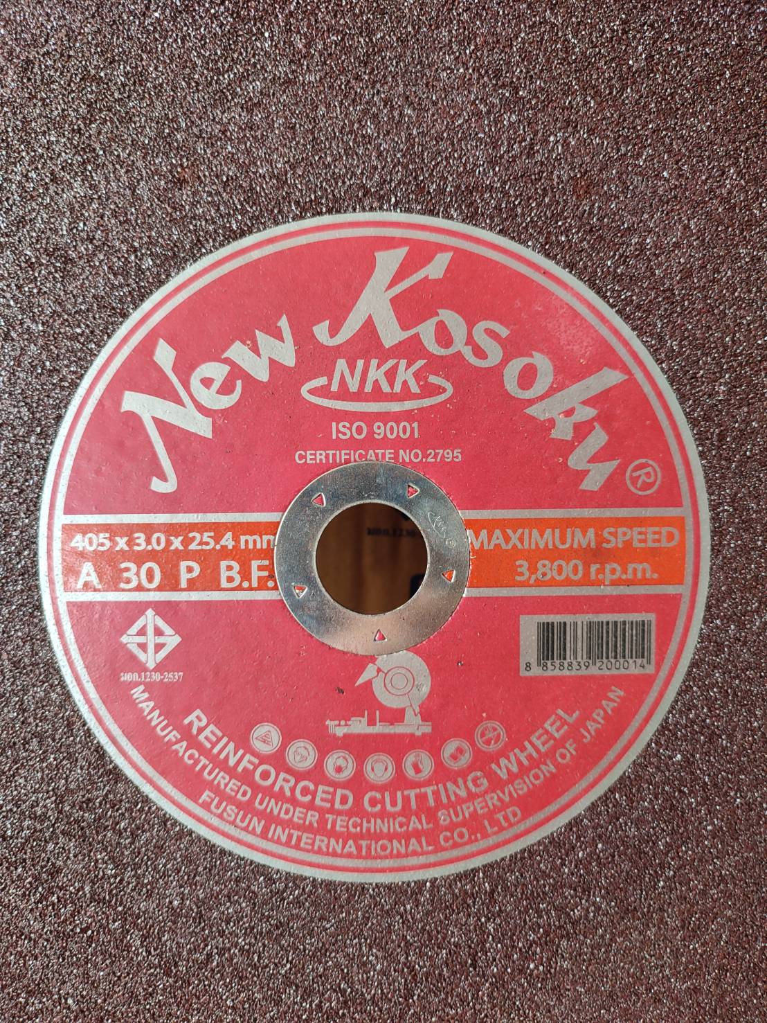 แผ่นตัดไฟเบอร์ NKK 16นิ้ว ลังละ 25 ใบ