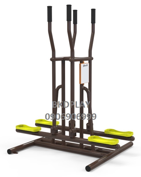 เครื่องบริหารขา-สะโพก-หัวไหล่ (แบบโยก-เดินสลับเท้า เสาคู่) เครื่องออกกำลังกาย, กลางแจ้ง, ลานกีฬา, อเนกประสงค์, สนามกีฬา