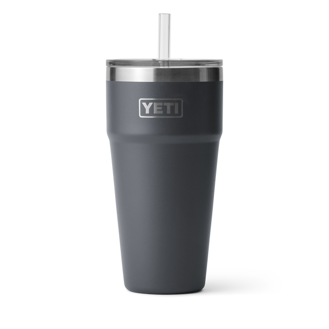 Rambler 26Oz Stackable Cup With Straw Lid Charcoal