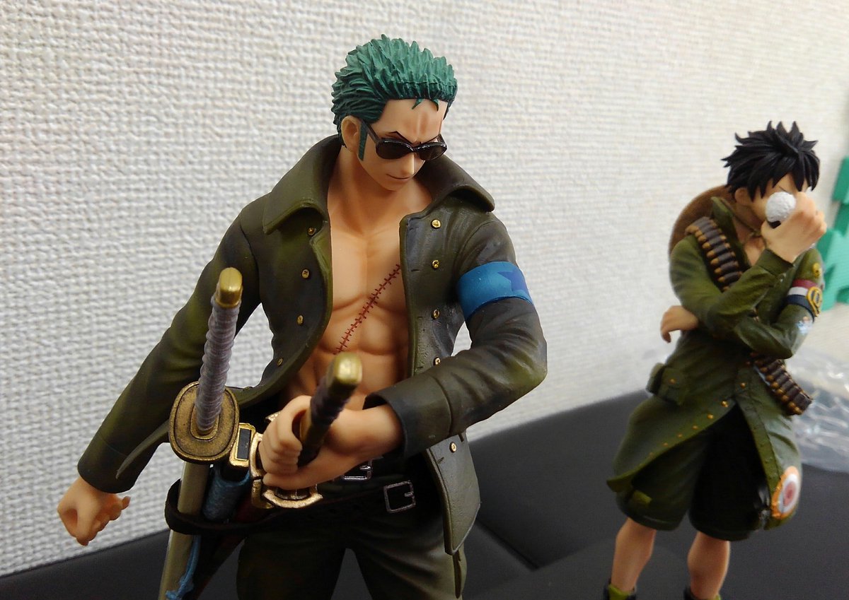 Luffy & Zoro Military Style ของแท้ JP แมวทอง - Ichiban Kuji Banpresto [โมเดลวันพีช] (2 ตัว)