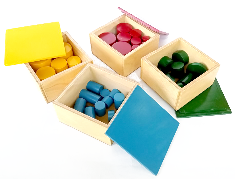 แท่งไม้เปรียบเทียบขนาด,ทรงกระบอกไร้จุก, สื่อการเรียนรู้แบบมอนเตสซอรี, ของเล่นเสริมพัฒนาการ,สื่อการสอนอนุบาล,ของเล่นเสริมทักษะ,ปฐมวัย,พร้อมส่ง