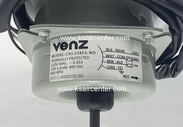 มอเตอร์ คอนเดนซิ่ง แกนเล็ก VENZ 1/18 (รหัสสินค้า 063171)