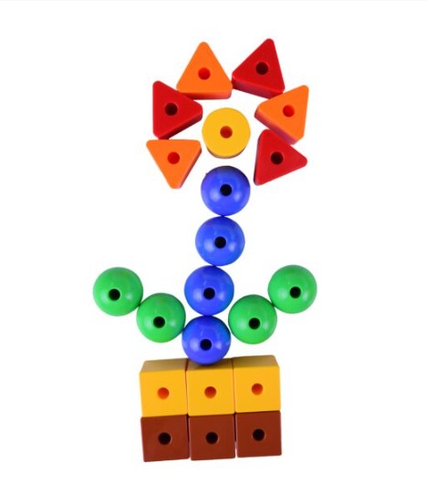 ร้อยลูกปัดแบบ 3 มิติ 90 ชิ้น ของเล่นเสริมพัฒนาการ, ของเล่นเด็กอนุบาล, สื่อการสอนเด็กอนุบาล